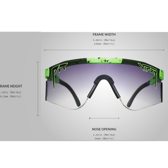 Pit Viper Sunglasses Neon Green Blocks 100% UVA & UVB Tinted Lenses Beach Miami - Picture 5 of 14
